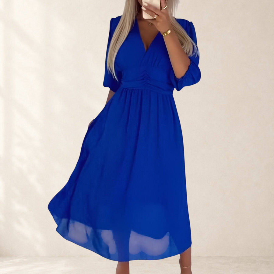 Lightweight Chloe™ silky chiffon dress with flowy fabric and elegant design, perfect for warm weather or special occasions.