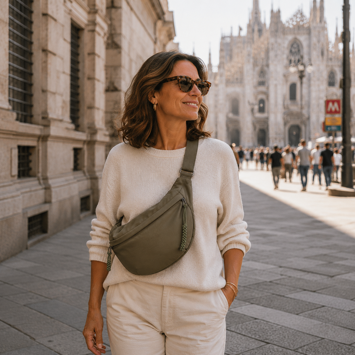 Viola | Olive Green Crossbody Bag