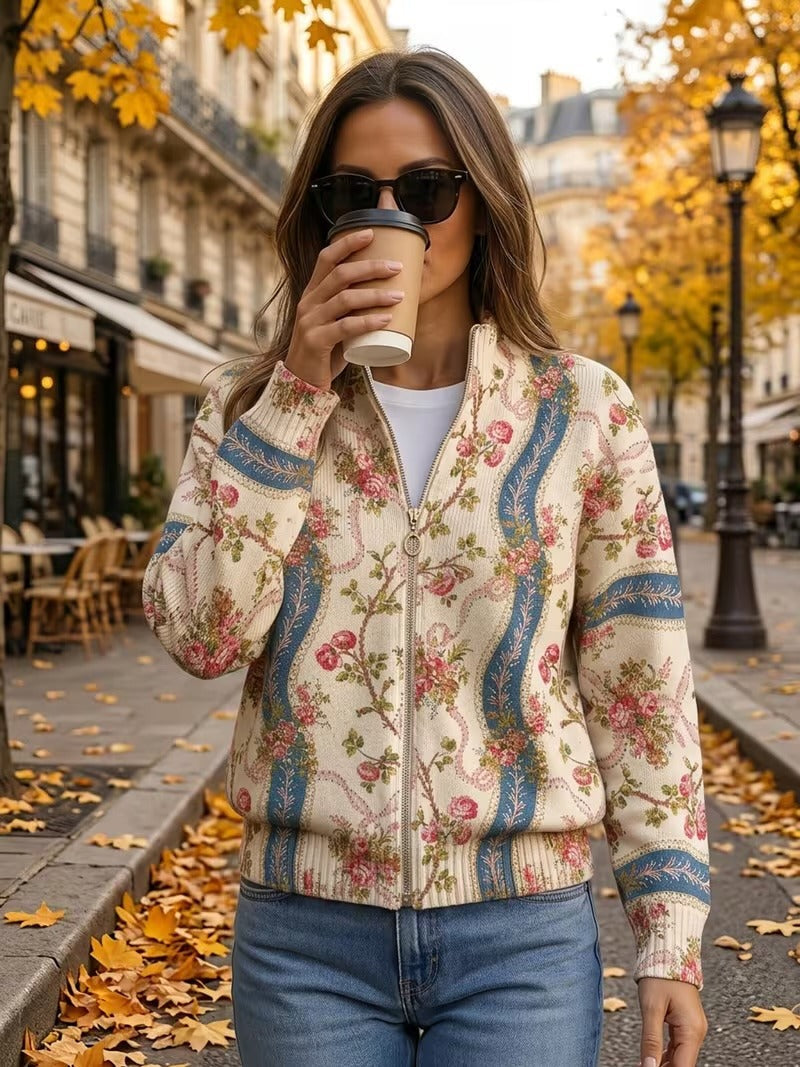 Rosalind | Climbing Rose Ribbon Cardigan
