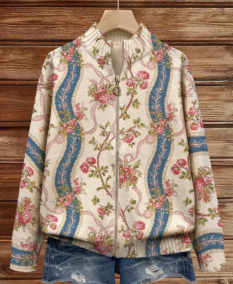 Rosalind | Climbing Rose Ribbon Cardigan