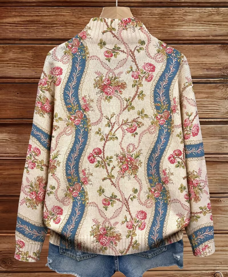 Rosalind | Climbing Rose Ribbon Cardigan