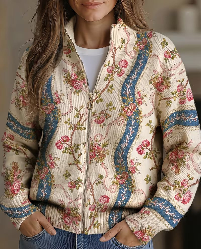 Rosalind | Climbing Rose Ribbon Cardigan