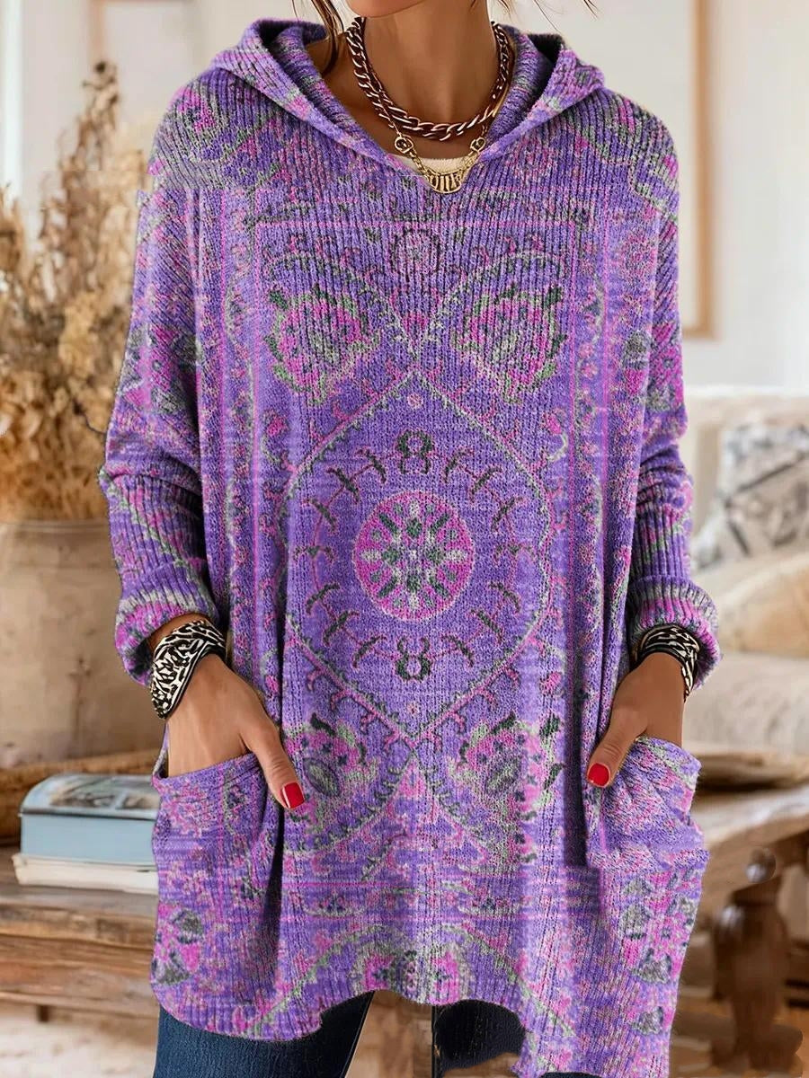 Lizzy | Retro Print Hooded Tunic