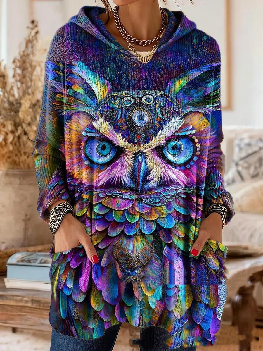 Lizzy | Retro Print Hooded Tunic