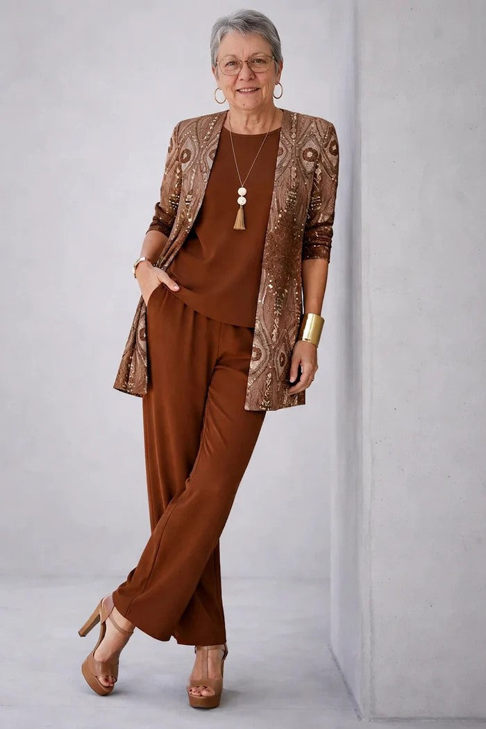 DOROTHY | ELEGANT THREE-PIECE TROUSER SET