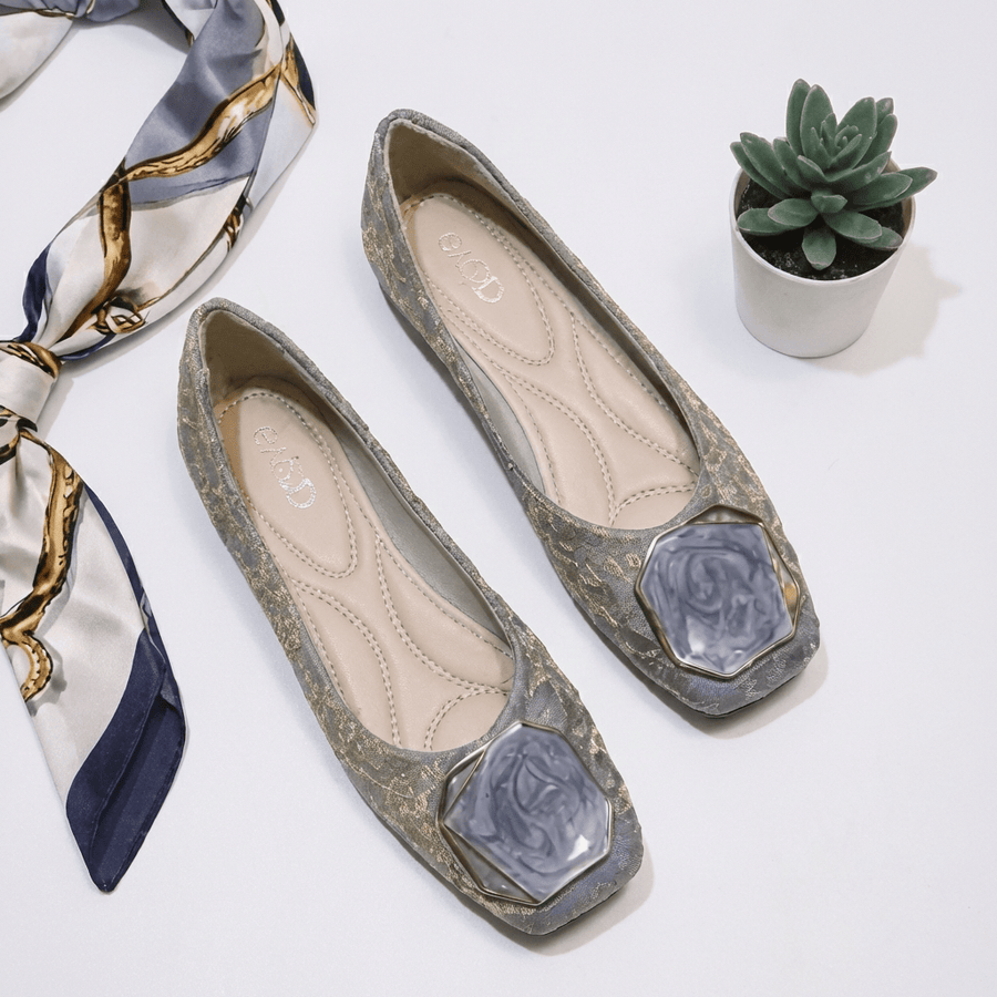 Liora Mesh Ballet Flats by THE WHITMORE FAMILY, stylish and comfortable women's ballet shoes with breathable mesh material.