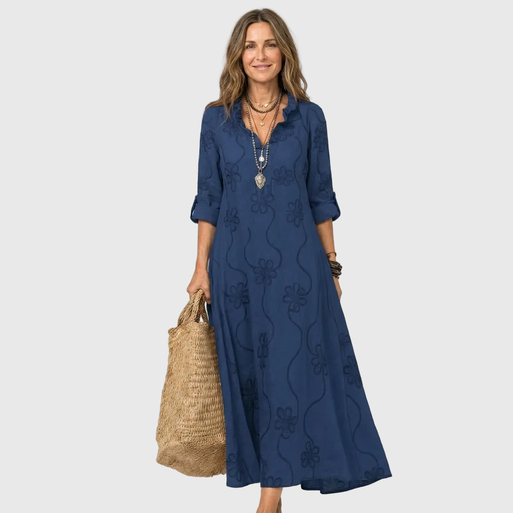 ELVENA™ | Relaxed Shirt Midi Dress