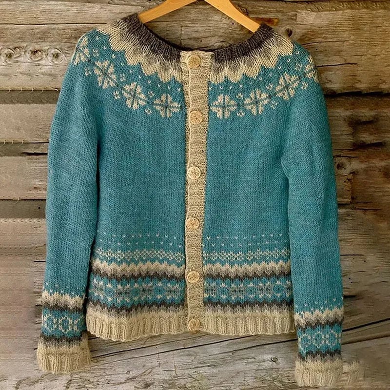 LOTTA™ - SNOWFLAKE BORDER CARDIGAN