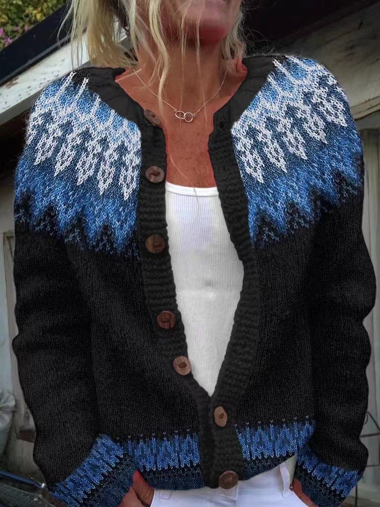 SANNA™ - FAIR ISLE YOKE CARDIGAN