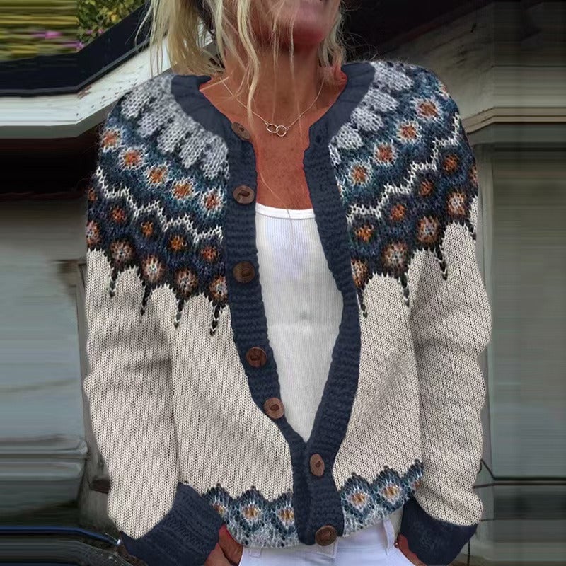 RONJA™ - FAIR ISLE YOKE CARDIGAN