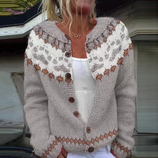 BRYNJA™ - PATTERNED YOKE CARDIGAN