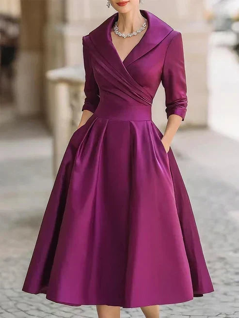 ELVENA™ | Fitted Midi Dress