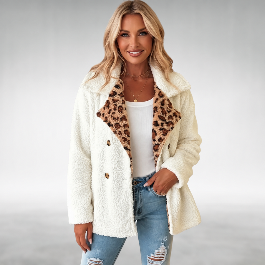 Lori Cozy Leopard Teddy Coat