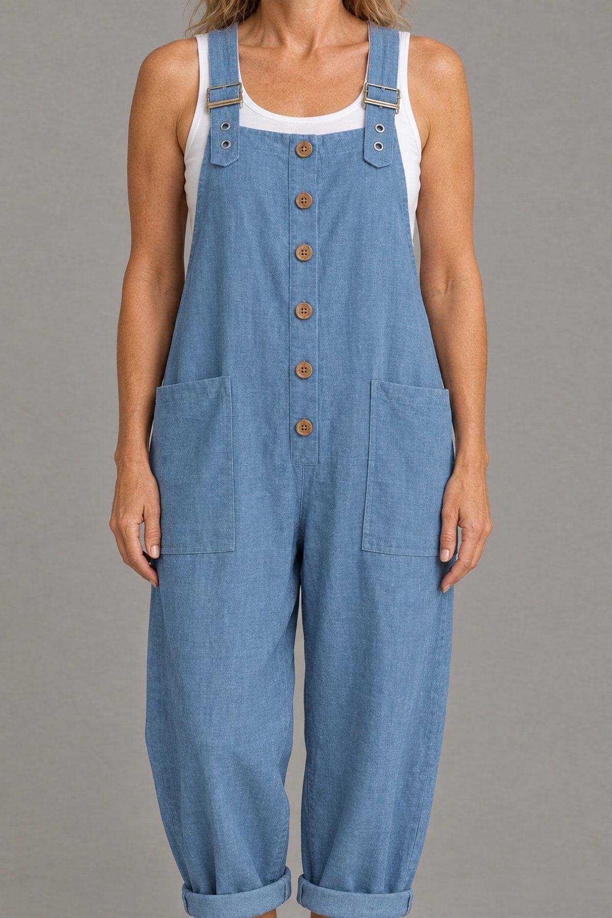 Jeannie | Relaxed Linen-Look Jumpsuit