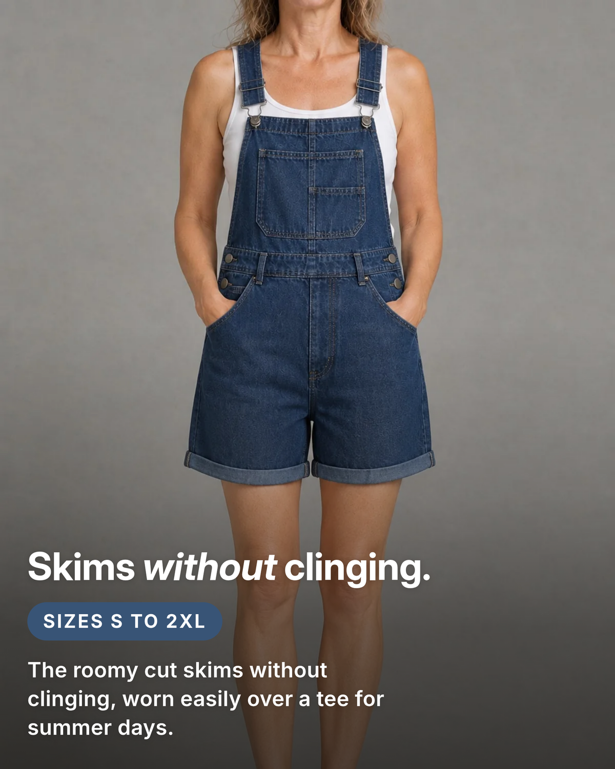 Kacey | Classic Denim Overall Shorts