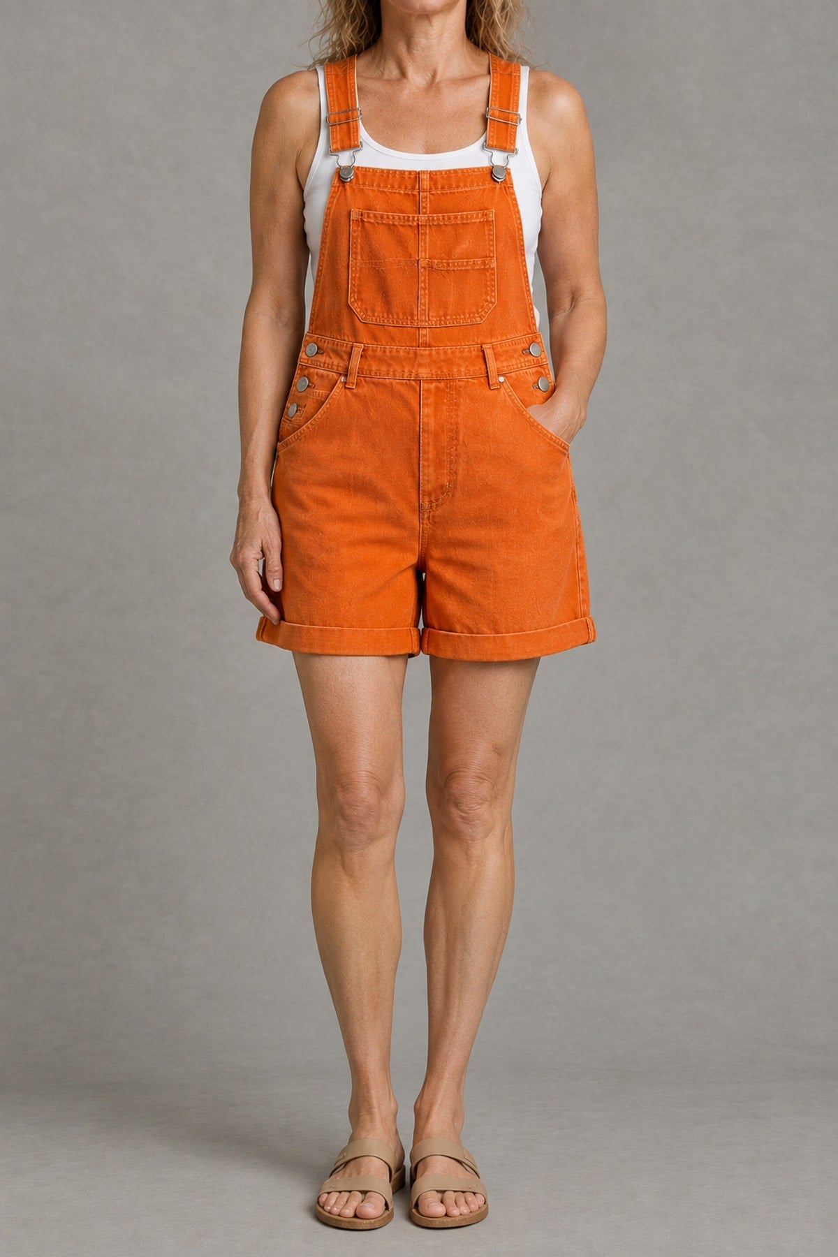 Kacey | Classic Denim Overall Shorts