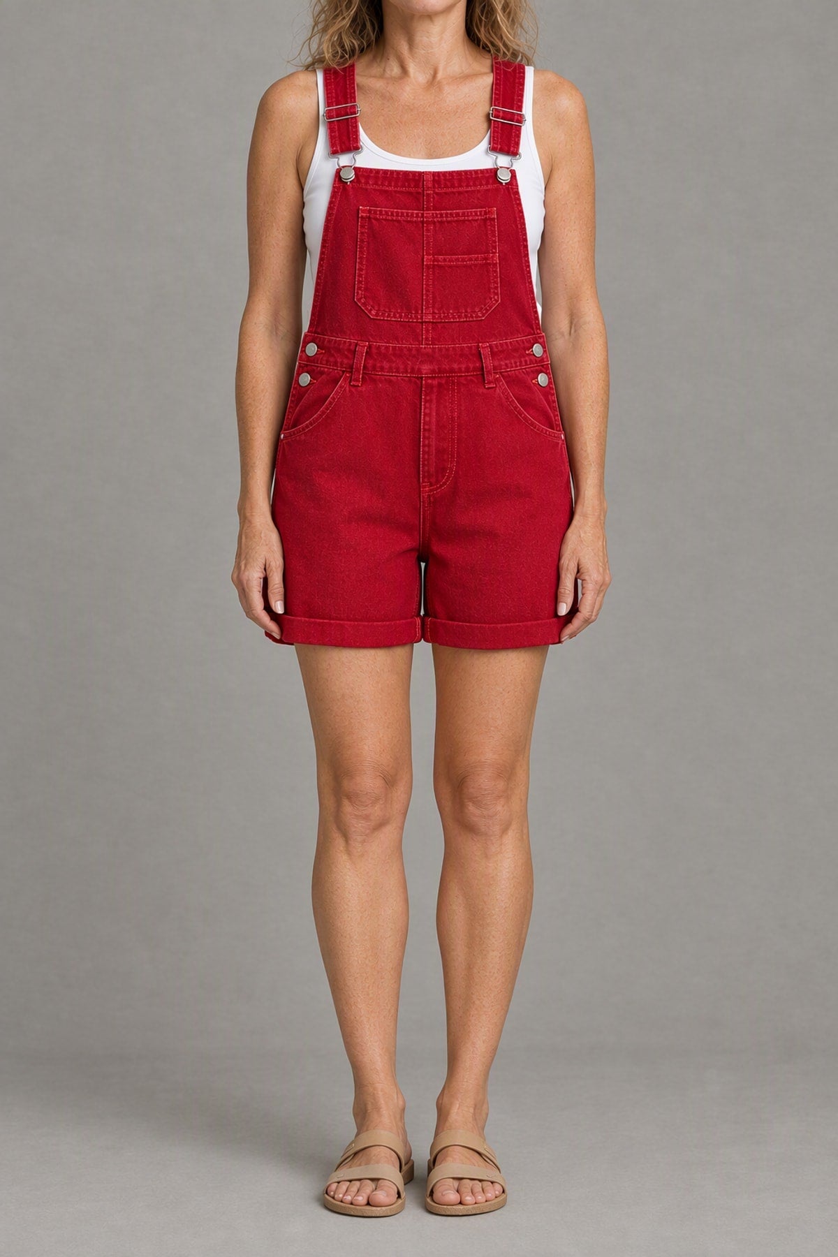 Kacey | Classic Denim Overall Shorts