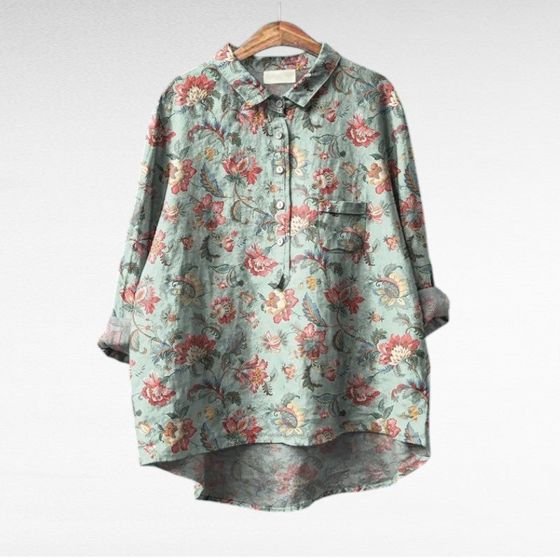 The Jovienne Button-Front Blouse