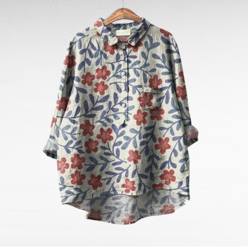 The Jovienne Button-Front Blouse