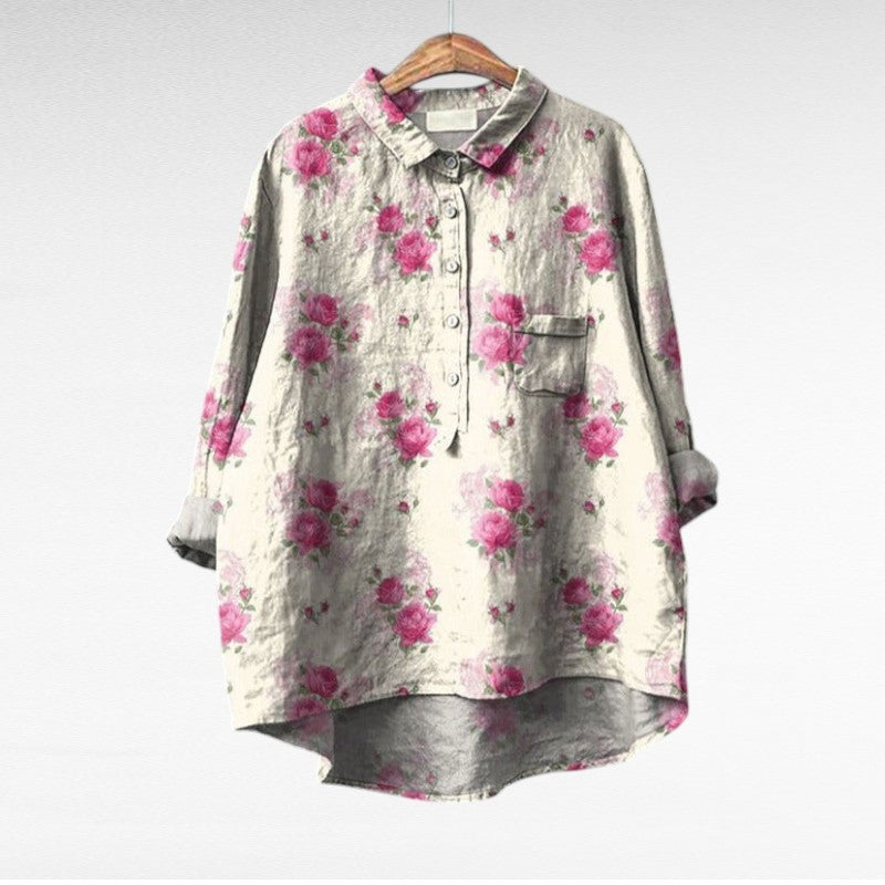 The Jovienne Button-Front Blouse