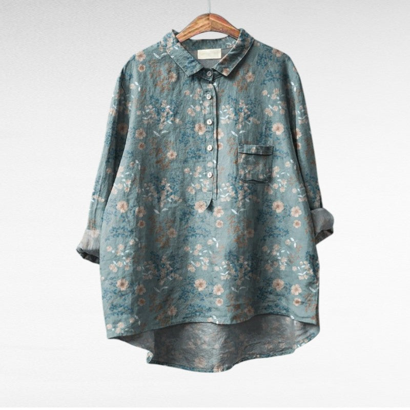 The Jovienne Button-Front Blouse