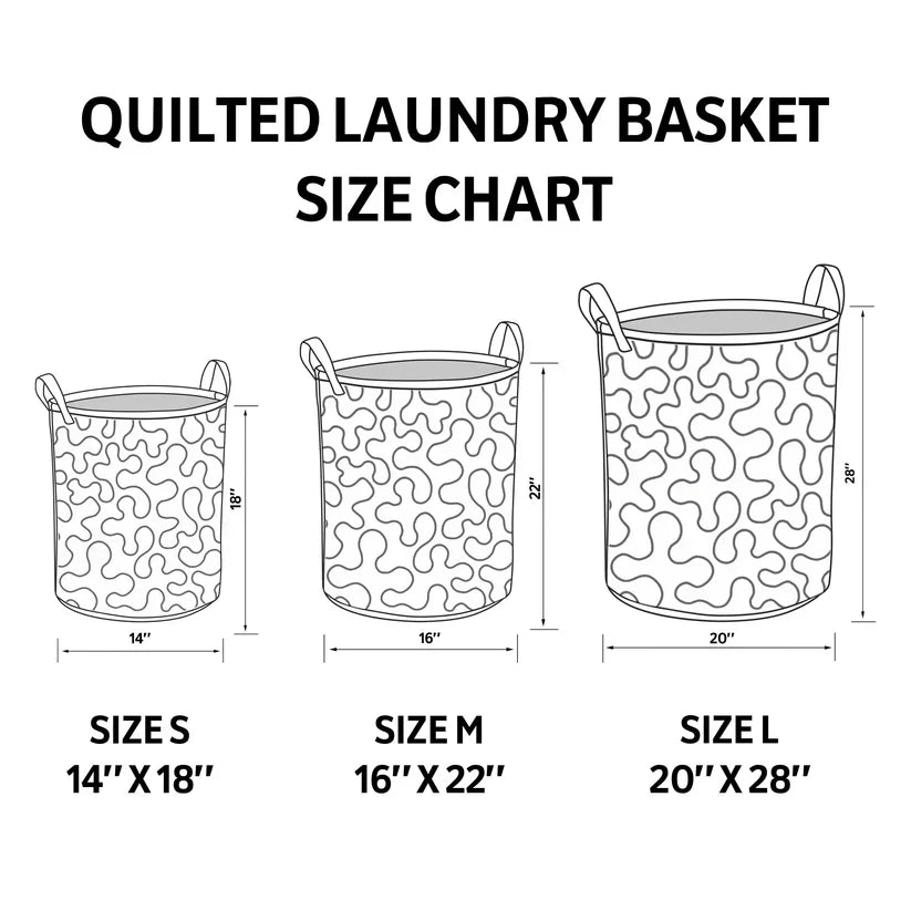 Retro Campfire Quilted Laundry Basket