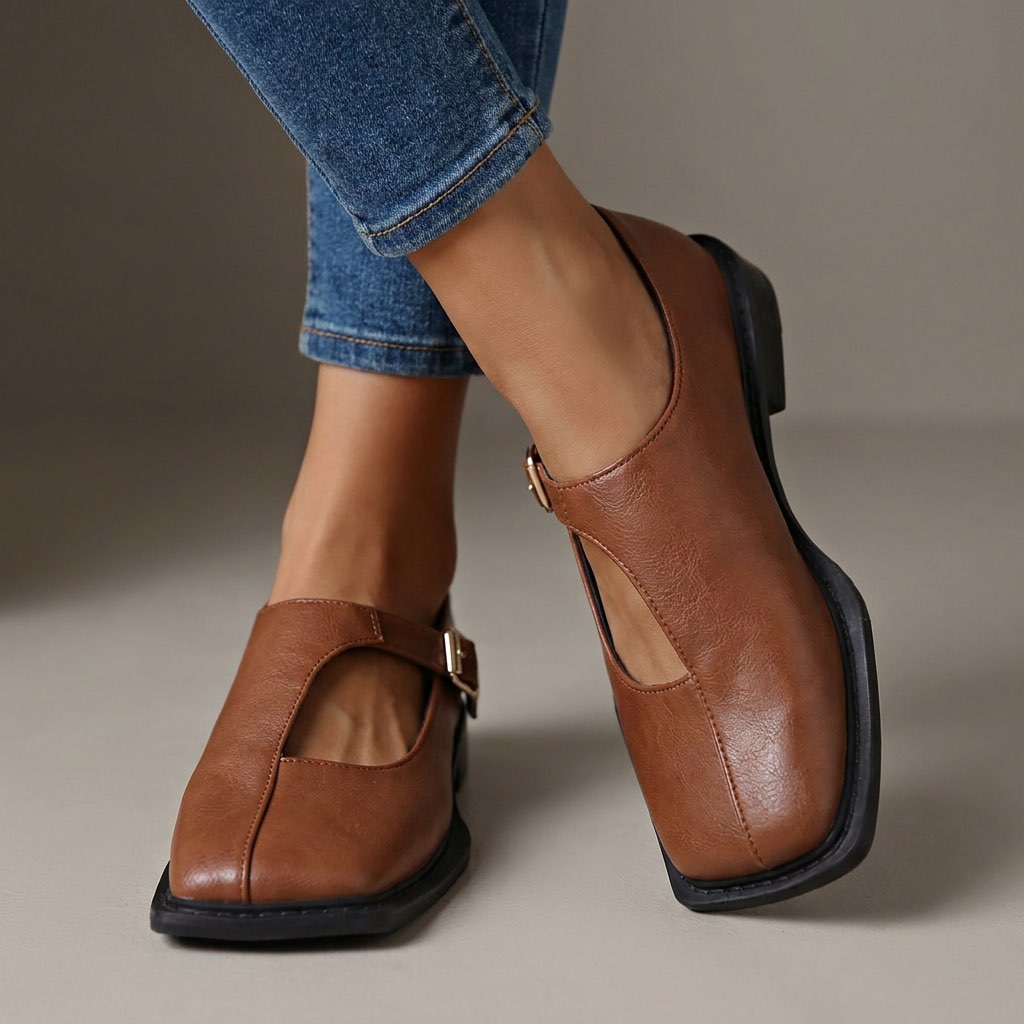Rosalie Comfort Leather Flats by THE WHITMORE FAMILY shown in stylish, luxurious footwear with sleek leather design and comfortable fit.