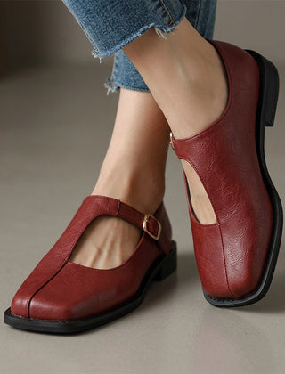 Rosalie Comfort Leather Flats by THE WHITMORE FAMILY, showcasing elegant, soft leather footwear with a sleek, stylish design.