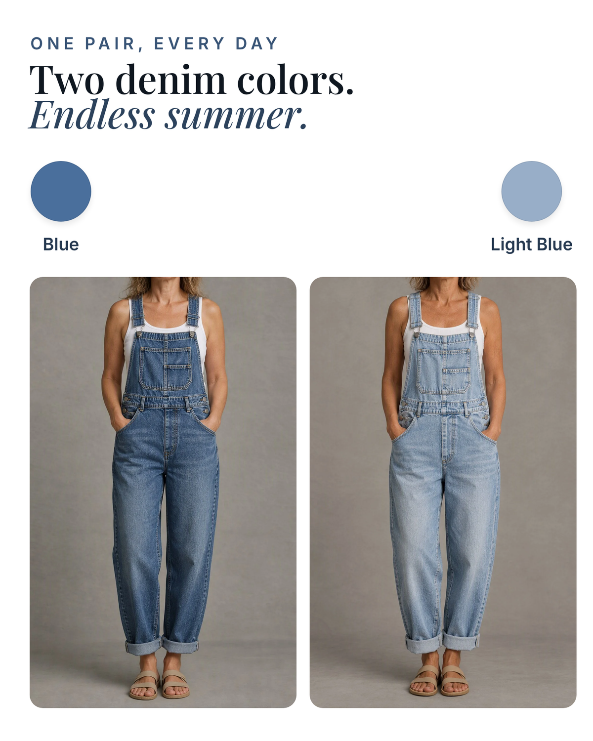 Reba | Classic Denim Overalls