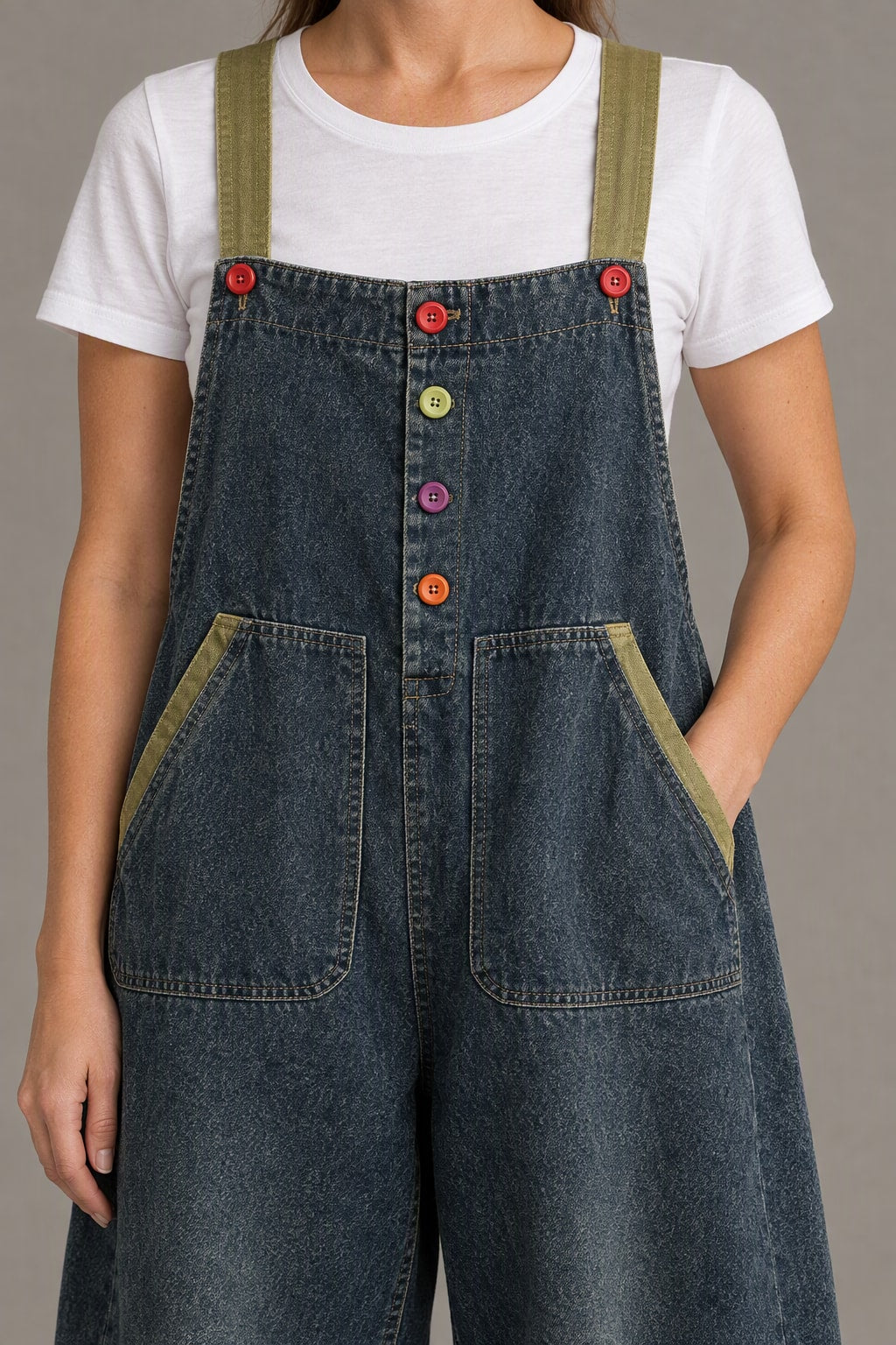 Rosanne | Balloon-Leg Denim Overalls