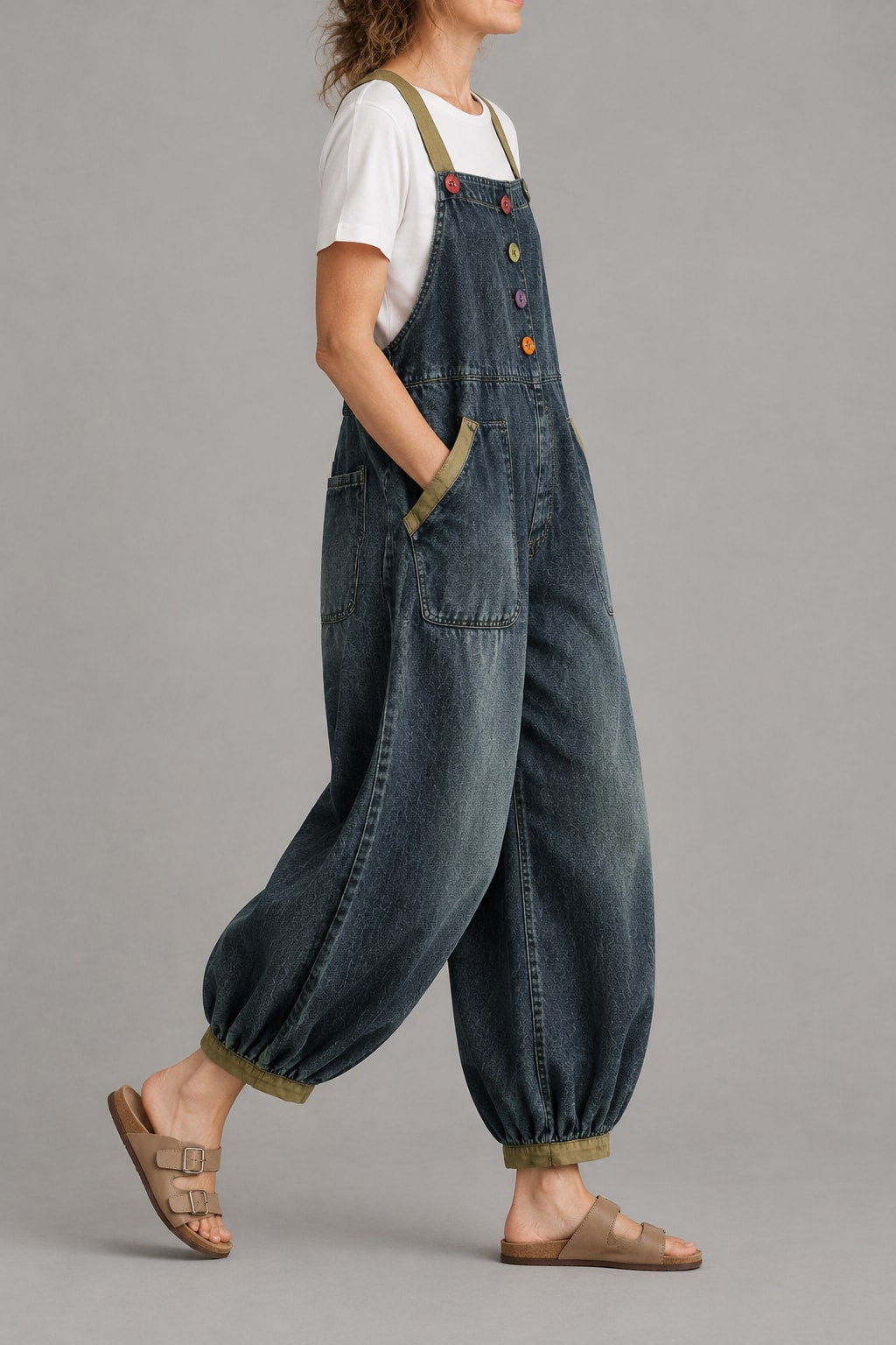 Rosanne | Balloon-Leg Denim Overalls