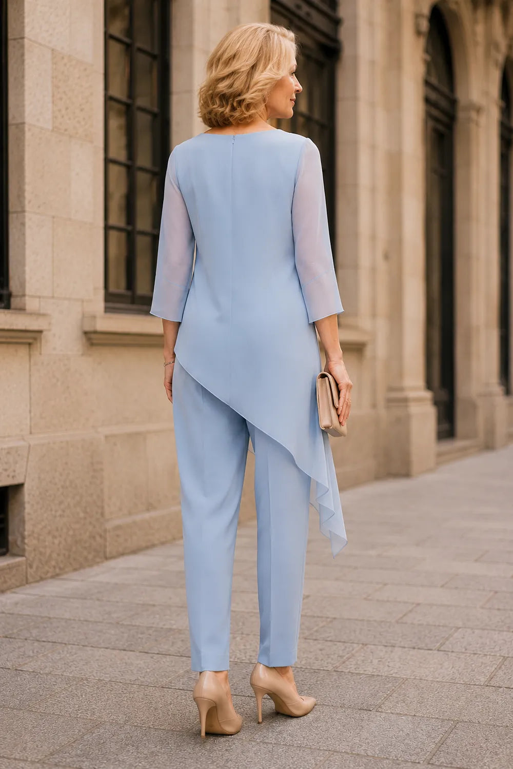 Flowing Chiffon Wedding Guest Pant Set