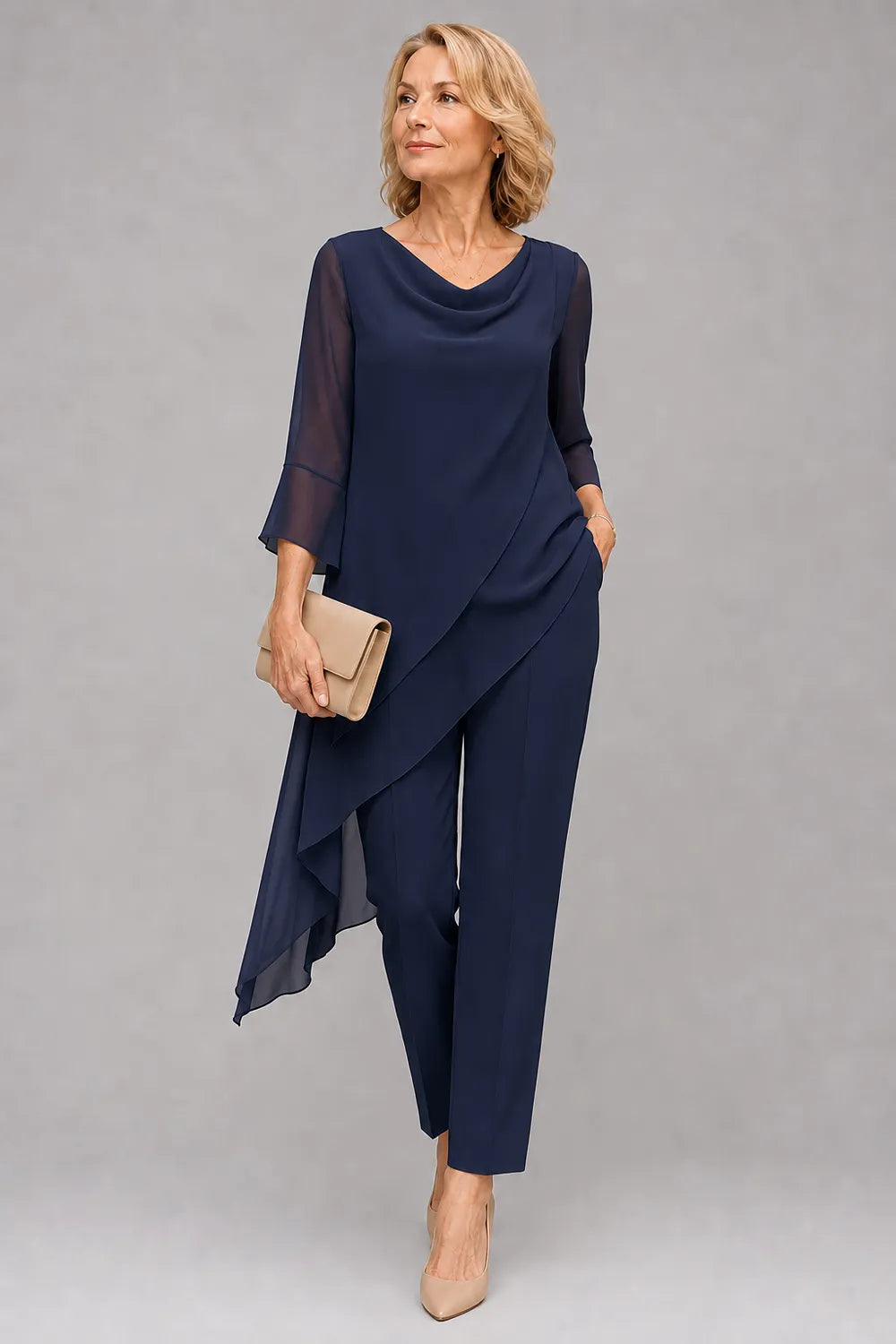 Flowing Chiffon Wedding Guest Pant Set