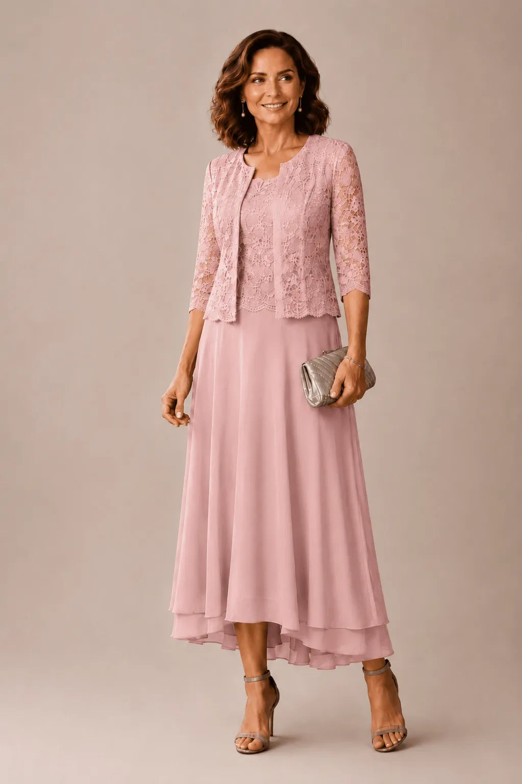 Timeless Lace Top A-Line Occasion Dress