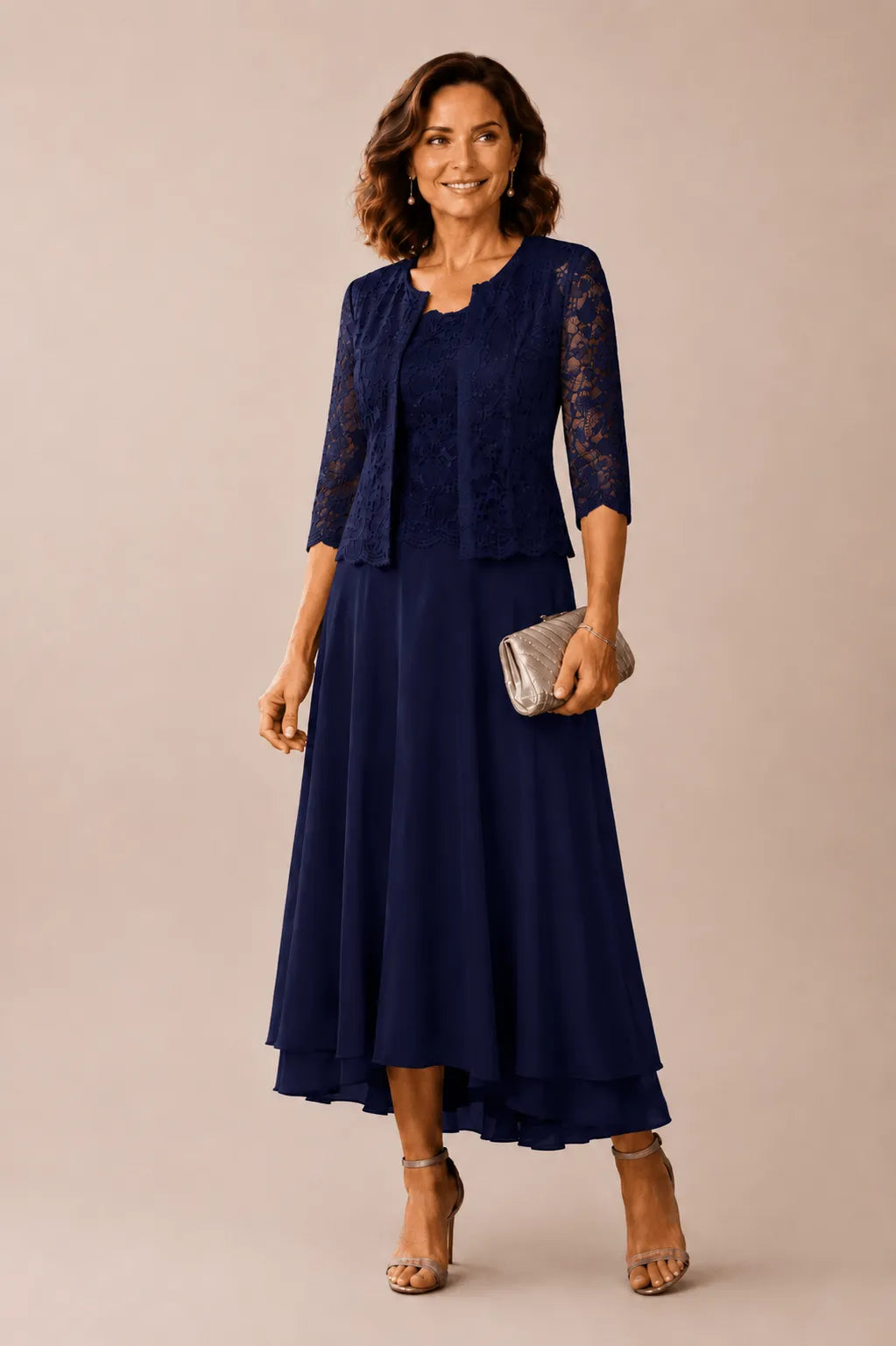 Timeless Lace Top A-Line Occasion Dress