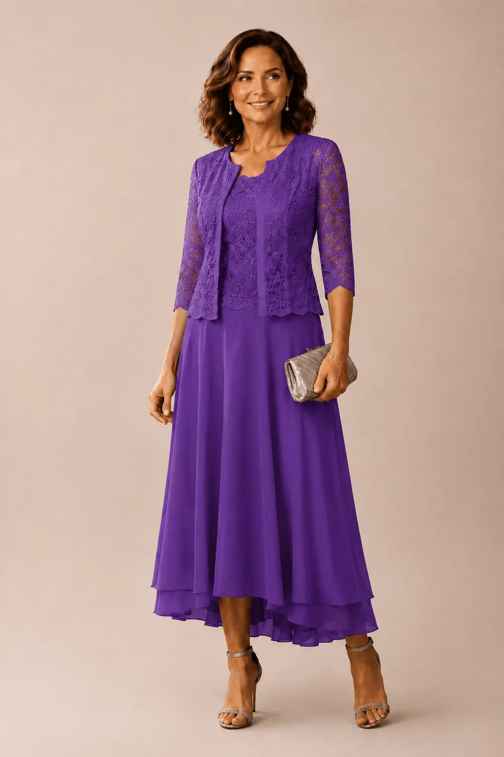 Timeless Lace Top A-Line Occasion Dress