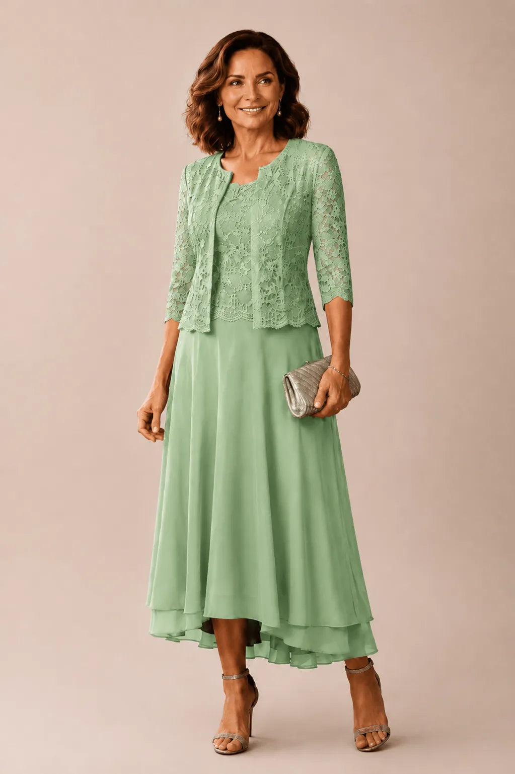 Timeless Lace Top A-Line Occasion Dress
