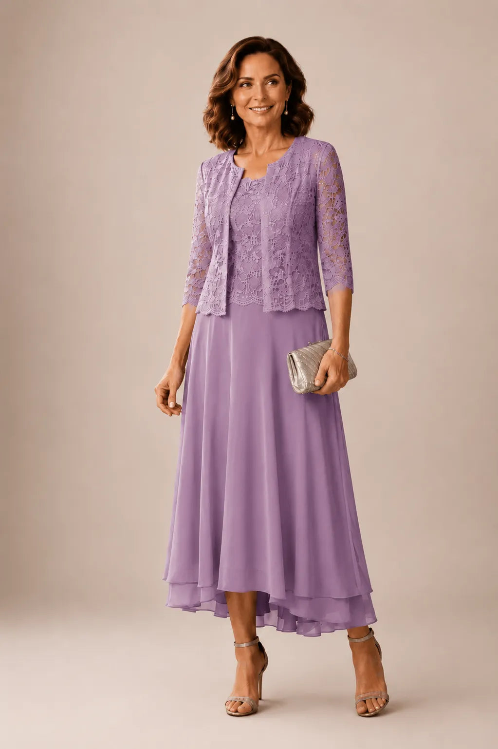 Timeless Lace Top A-Line Occasion Dress