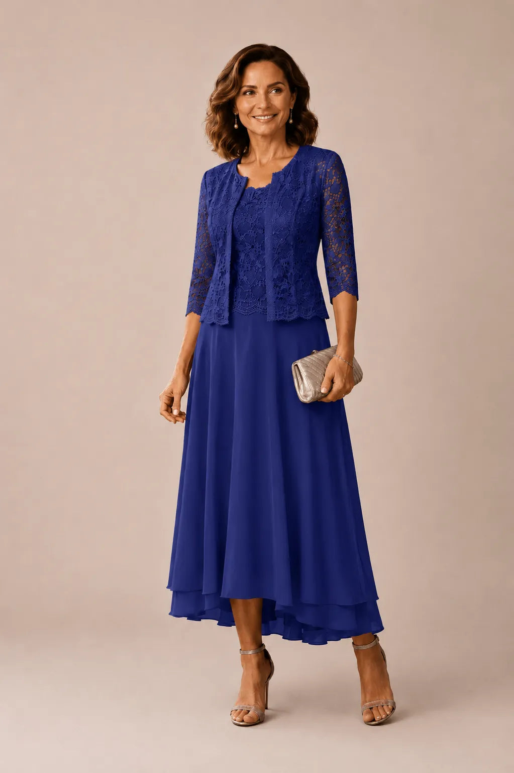 Timeless Lace Top A-Line Occasion Dress