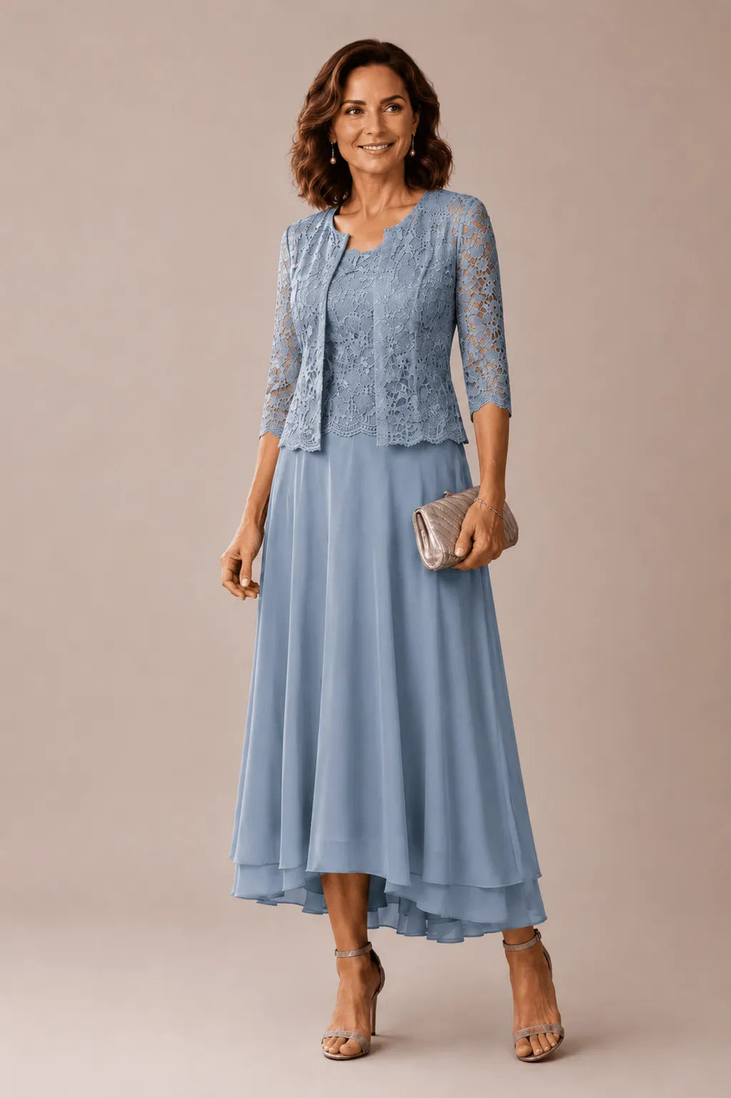 Timeless Lace Top A-Line Occasion Dress