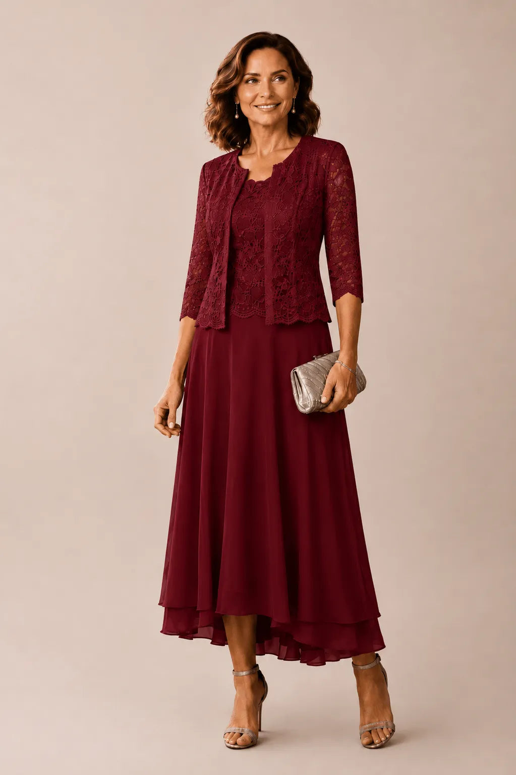 Timeless Lace Top A-Line Occasion Dress
