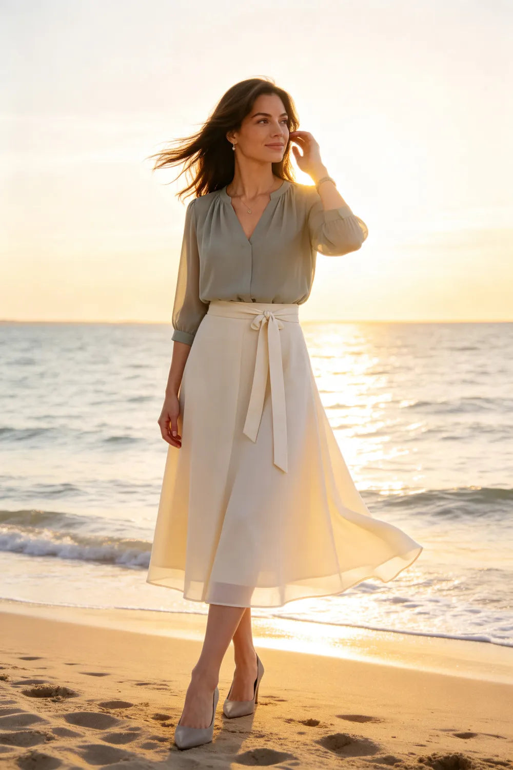 Refined Chiffon Wedding Guest Dress