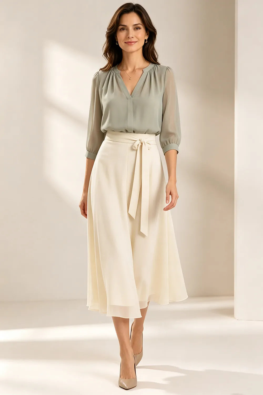 Refined Chiffon Wedding Guest Dress
