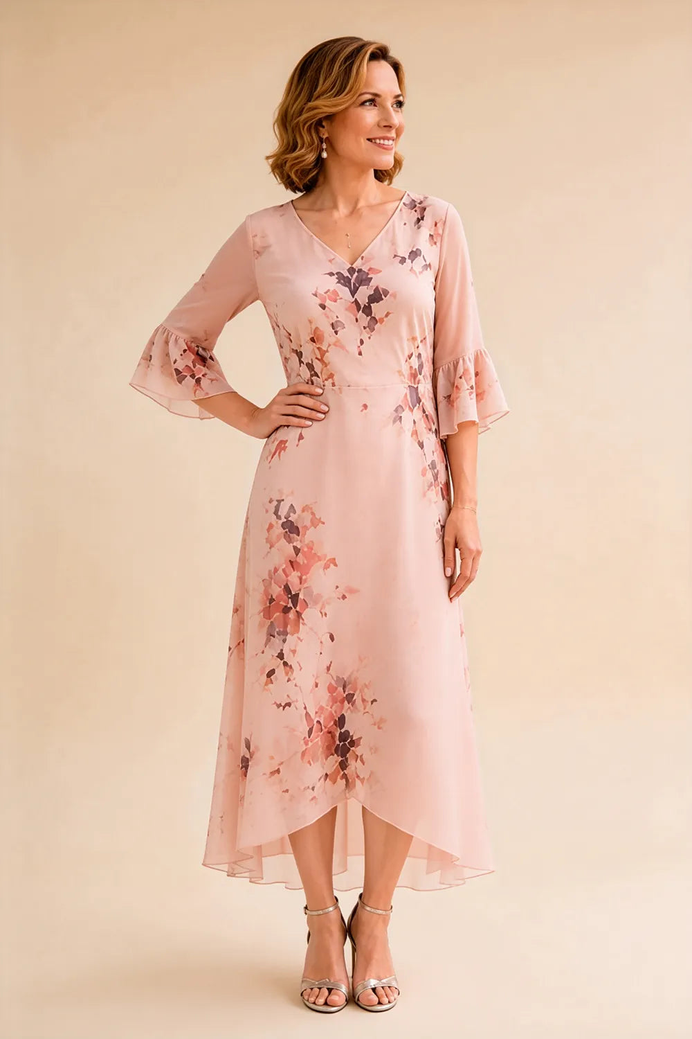 Elegant Floral Mother of the Bride Dress