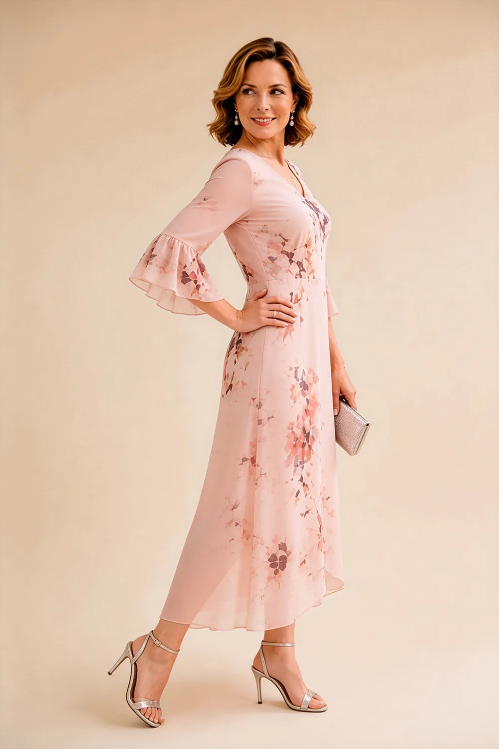 Elegant Floral Mother of the Bride Dress