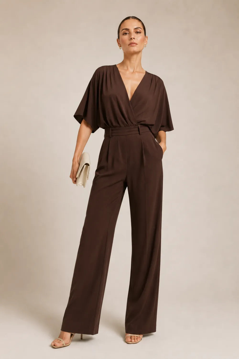 Elegant Wide Leg Formal Jumpsuit