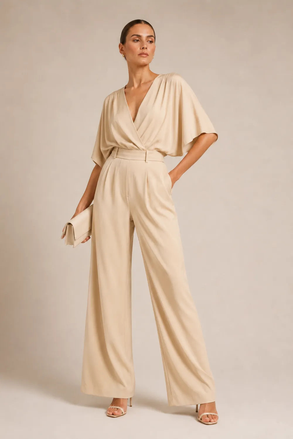 Elegant Wide Leg Formal Jumpsuit