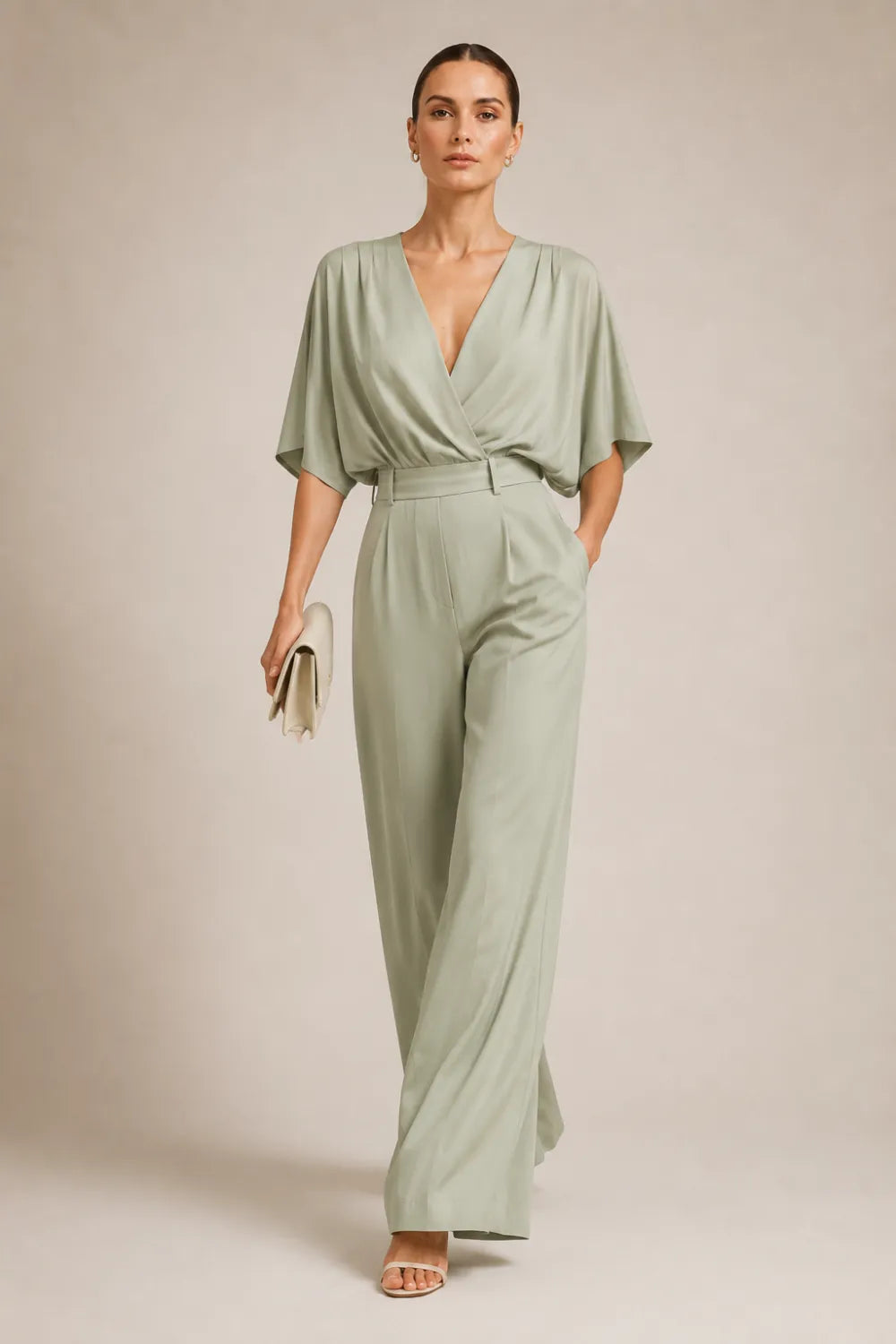Elegant Wide Leg Formal Jumpsuit