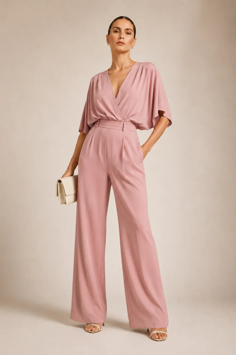Elegant Wide Leg Formal Jumpsuit
