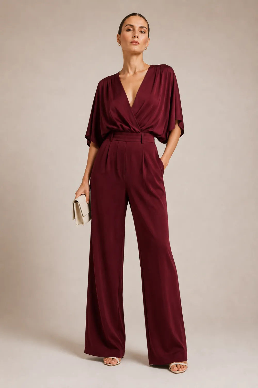 Elegant Wide Leg Formal Jumpsuit